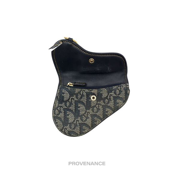 🔴 Christian Dior Saddle Wallet - Trotter Jacquard Navy - Picture 6 of 10
